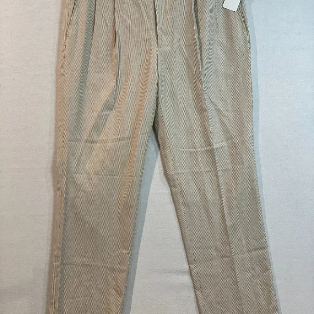 Aristo Eighteen Mens Brown/White Stirling Pinstripe Alberdeen Dress Pant 38/35